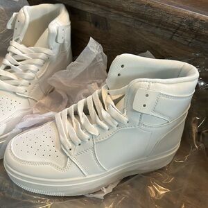 White High-Top Sneakers
